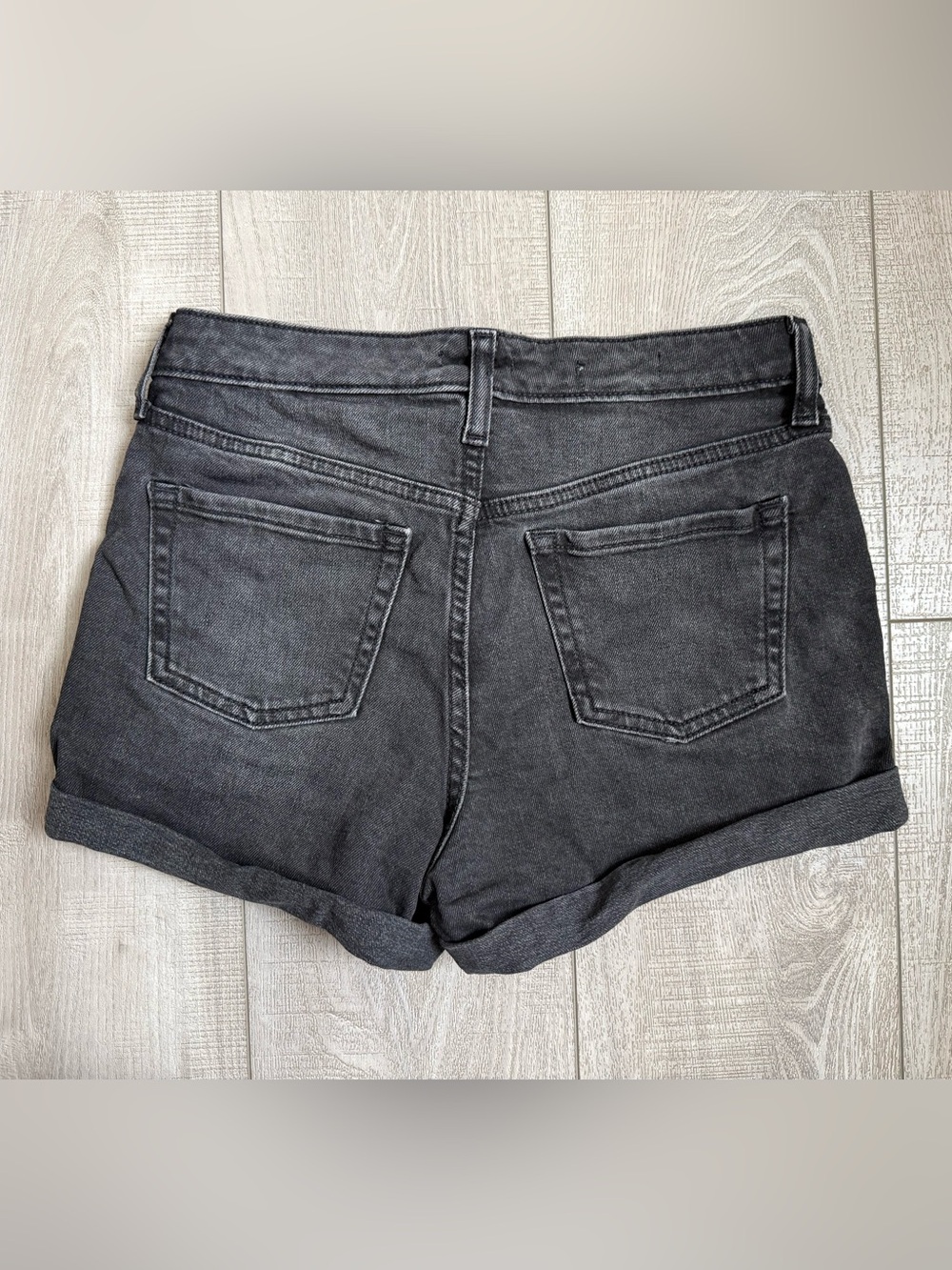 wild fable Black Rolled-Hem Denim Shorts - Picture 2 of 9